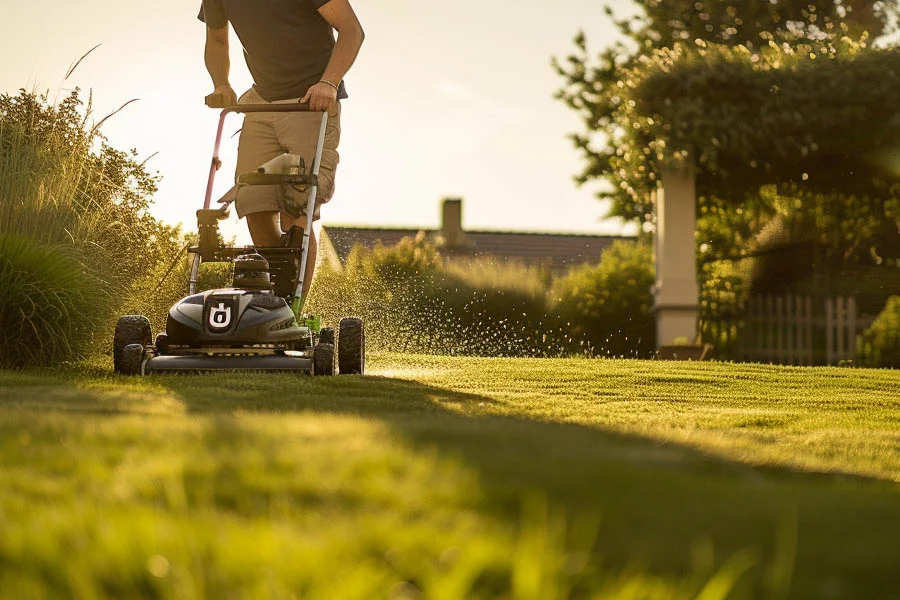 small electric mower